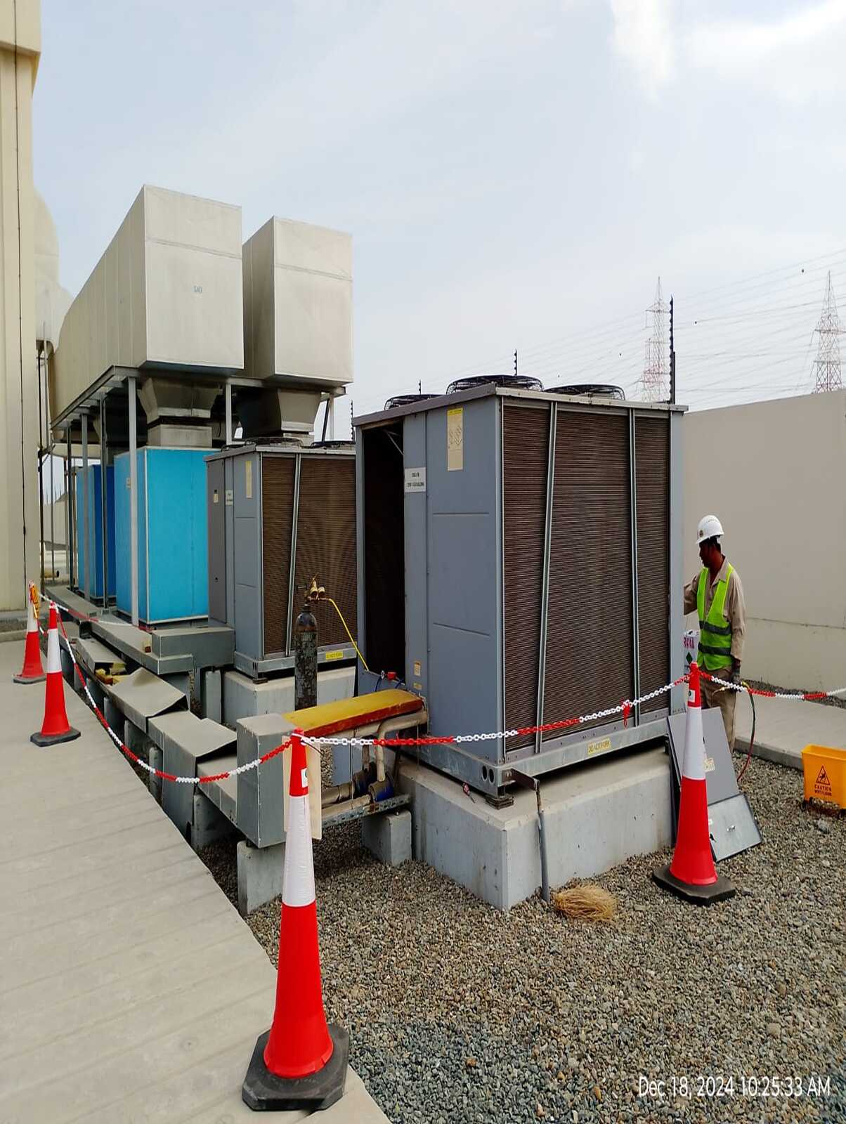 OETC Replacement of condenser coil in Sur, executed by Associated Technical Services LLC (Design and Build) and Rock International Global LLC for OETC, valued at OMR 54,800.00.